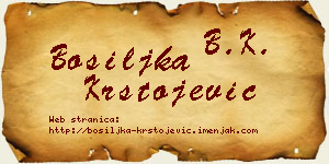 Bosiljka Krstojević vizit kartica